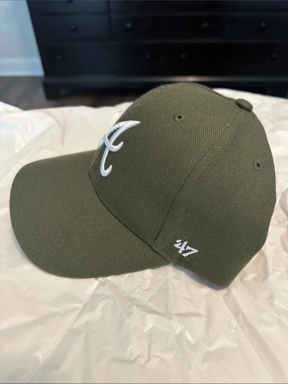 '47 Olive Green Cap with White Embroidered A